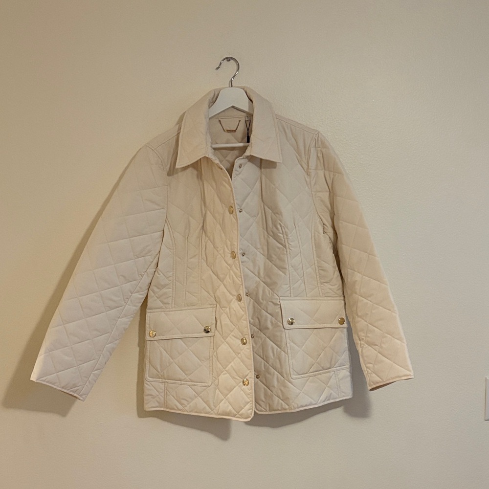 Chico's Creme Quilted Puffer Coat
